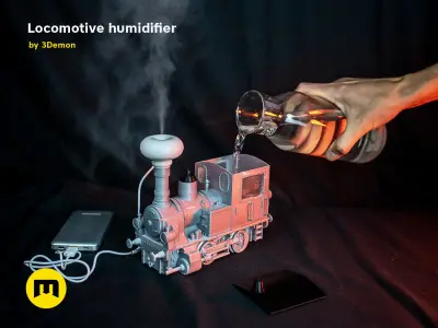 Locomotive Air Humidifier 3D print model