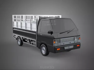 BAKKIE UTE PICKUP CAGE FLAT DECK COLT DELICA L 300 TRUCK CARGO 3D model