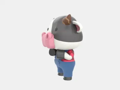 Cute Cow 3D Illustration 3D model get