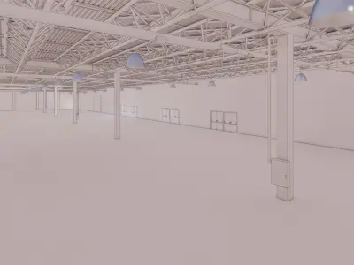 Space for exhibitions and events 3D model