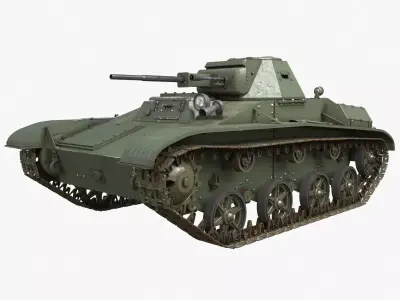 Tank T 60 Vray 3D model