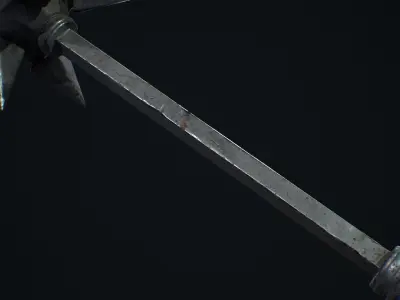 Medieval Weapon Morning Star -PBR- Game Ready Low-poly 3D model