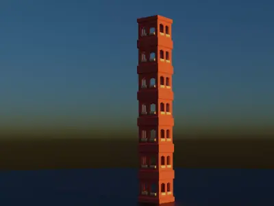 Red Tower Free 3D model