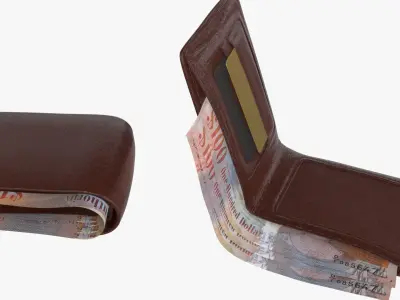 Cayman Islands British 100 Dollar Wallet Money Purse 3D model