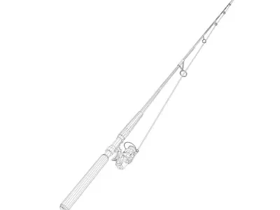 fishing rod 3D model order