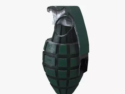 Grenade Low-poly 3D model 13