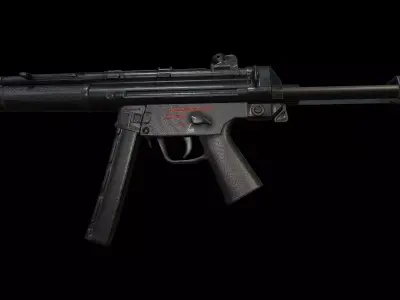 MP5 SMG Low-poly 3D model order