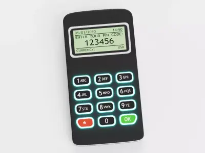 Payment Terminal Low-poly 3D model