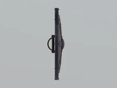 Wooden shield Low-poly 3D model