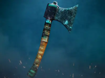 Viking Axe Low-poly 3D model