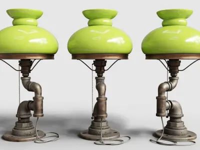 Metal Lamp 02 Low-poly 3D model