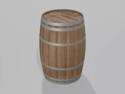 Medium Toasted Bourbon Rundlet Barrel 3D model