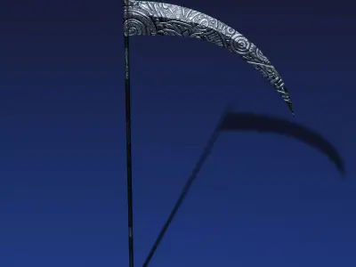 The reaper scythe Free low-poly 3D model