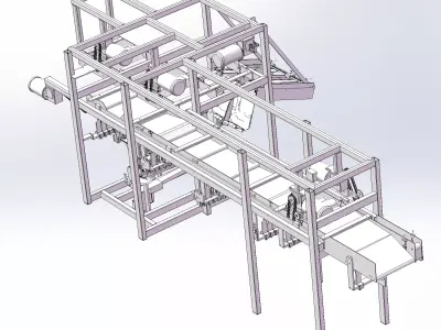 Pallet forming shuttle conveyor 3D model