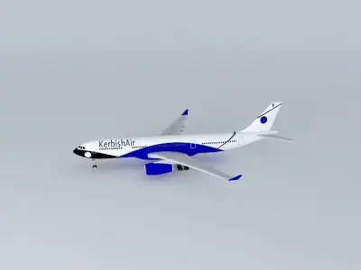 KerbishAir Airbus A330 200 Free 3D model