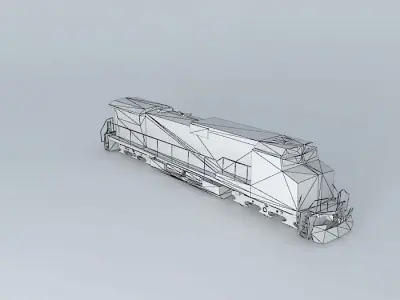 Eco Rail Dash 9 Dummy! Weathered Free 3D model
