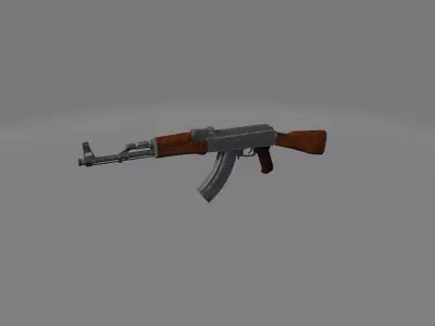 AK47 Model rifle Low-poly 3D model