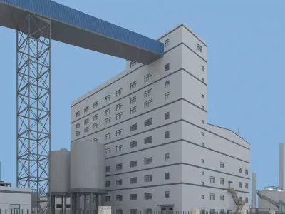 Thermal power plant - nuclear power plant - chemical plant 3D model order