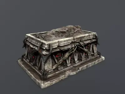 king grave Low-poly 3D model