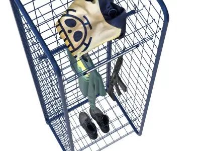 Wall Lockers with Police Gear 3D model
