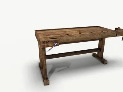 Wooden joinery machine Low-poly 3D model