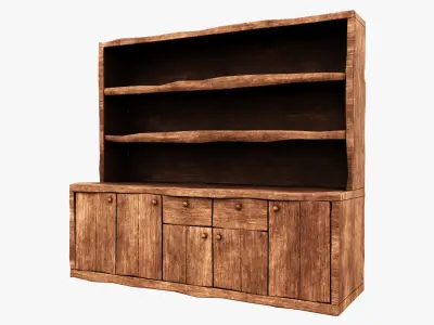 Medieval Cabinet  Low-poly 3D model