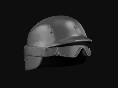Helmet with Glasses 3D model