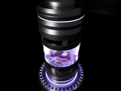 animated plasma storage tank  3D model