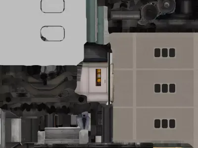 Express Train Low-poly 3D model