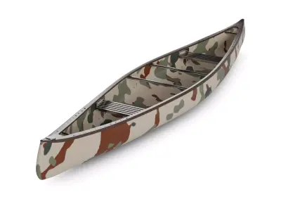 Canoe Low-poly 3D model