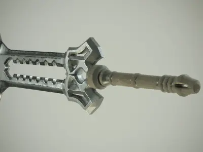Two-handed sword-ax Free low-poly 3D model