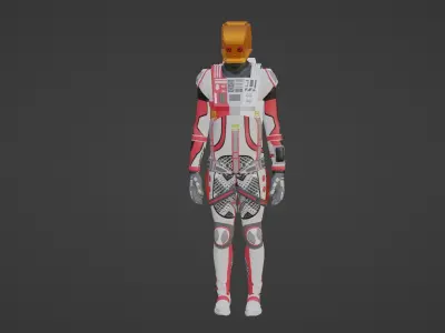 Robot Soldier - Assault Soldier Low-poly 3D model 5