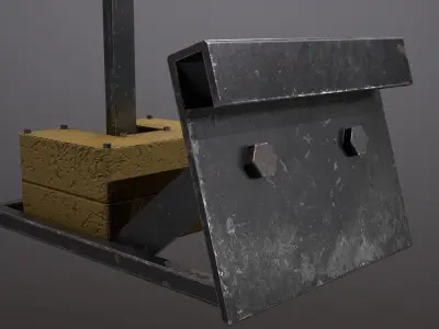 Falling Target Low-poly 3D model