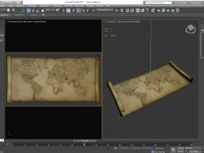 Treasure Map 3D Low-poly 3D model