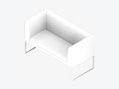 Furniture - Bench - Contemporary - Line - Type 4 Low-poly 3D model