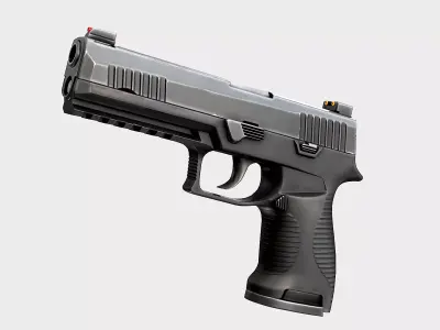 Stylized Pistol 01 Free low-poly 3D model