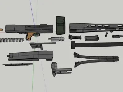 MG-42 gun 3D model