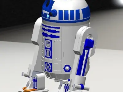 R2-D2 Star wars robot 3D print model