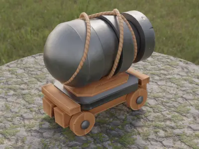 Cannon Clash of Clans Fan Art Free low-poly 3D model