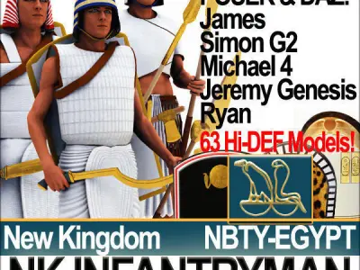 Ancient Egypt Soldiers Collection 3D Model Pack