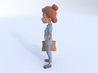 Retail Store Employee female 3D model