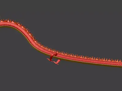 peculiar dragon Low-poly 3D model