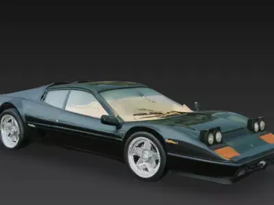 Classic Car Pop-up headlights 3D model