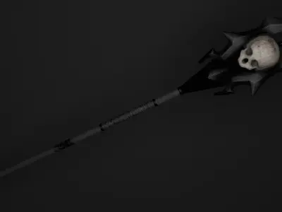 Necromancer Staff  Low-poly 3D model