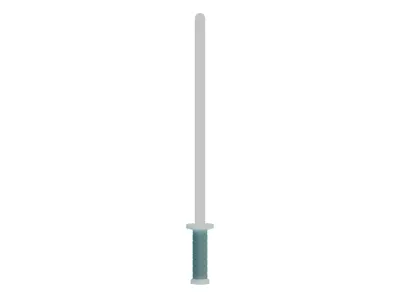 Futuristic Blue Energy Sword Low-poly 3D model