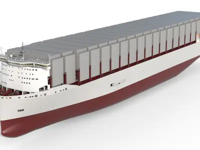 Next Generation Container Ship Grey 3D model