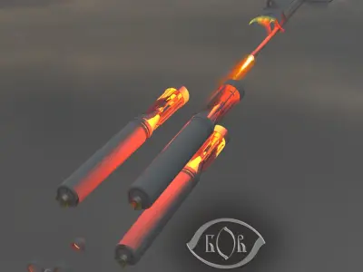 Russian Single bomb bundle RBS-100 AO 25 33 printable moulage  3D model
