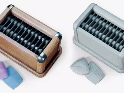 Tailors Chalk Sharpener Low-poly 3D model