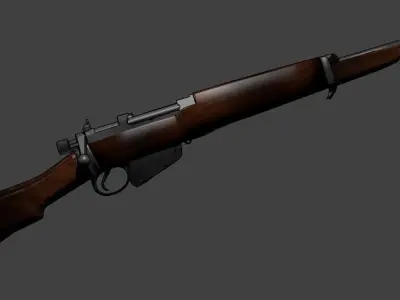 Lee Enfield 303 Jungle Carbine No 5 Mk 1 w-peep sight Low-poly 3D model