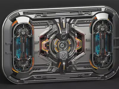 Sci-Fi Kitbash - Futuristic Panel 3 - Mega Element 3D model
